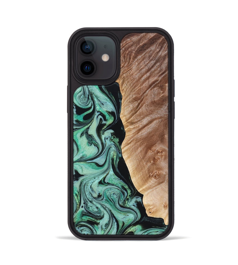 iPhone 12 Wood Phone Case - Libby (Green, 824592)