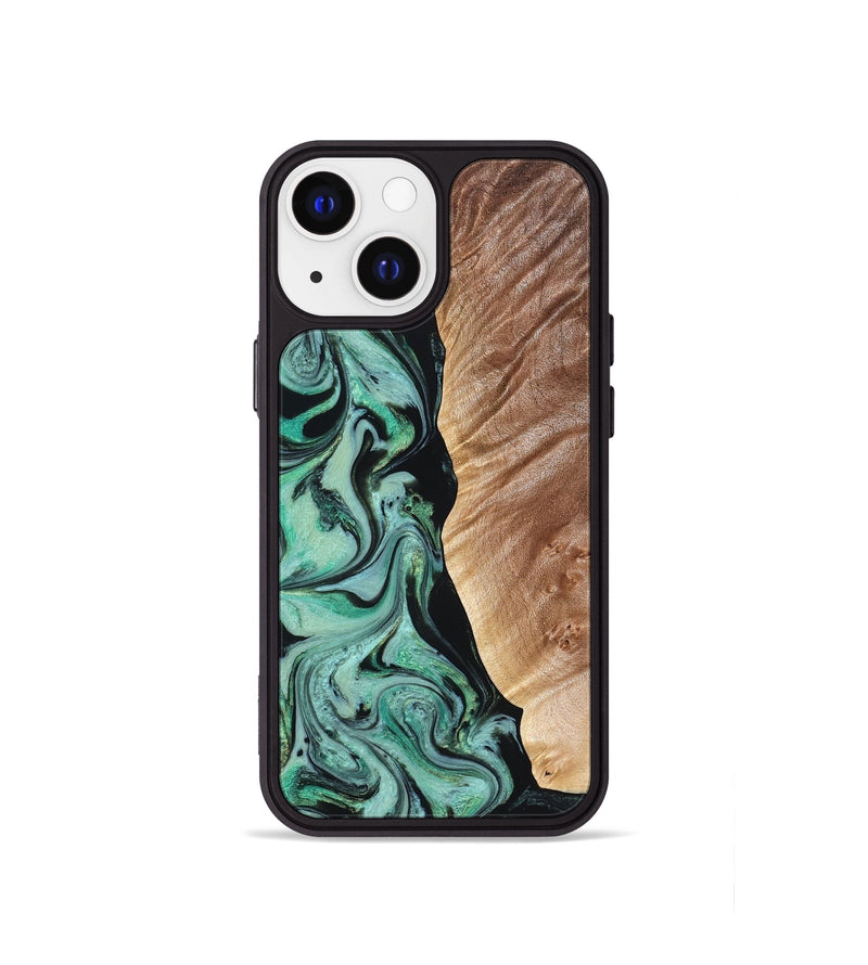 iPhone 13 mini Wood Phone Case - Libby (Green, 824592)