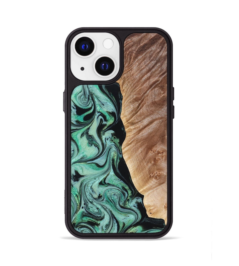 iPhone 13 Wood Phone Case - Libby (Green, 824592)