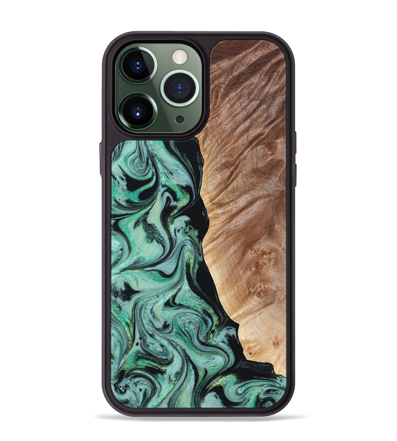 iPhone 13 Pro Max Wood Phone Case - Libby (Green, 824592)