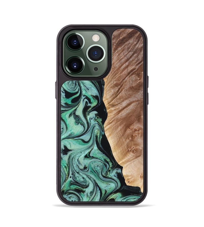 iPhone 13 Pro Wood Phone Case - Libby (Green, 824592)