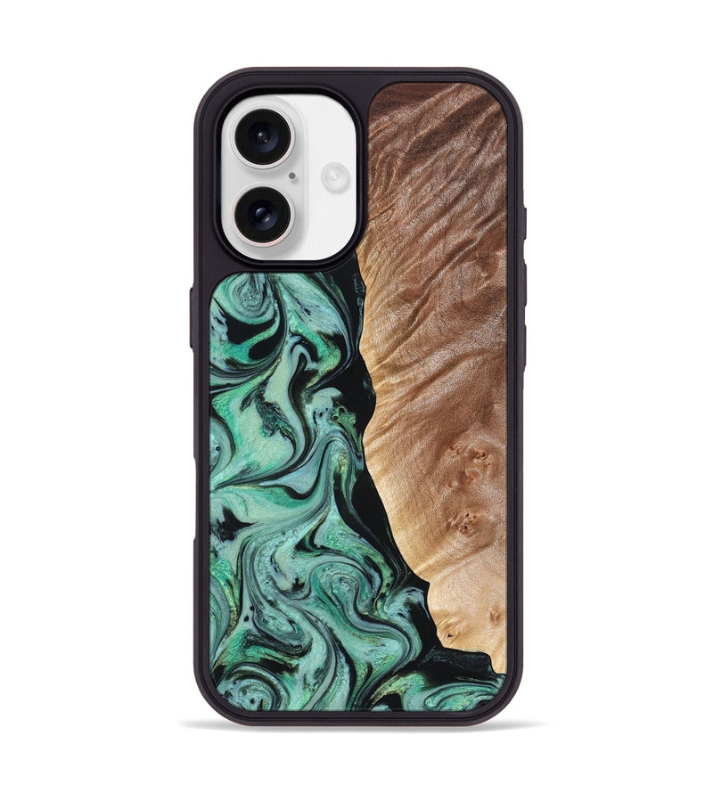 iPhone 17 Wood Phone Case - Libby (Green, 824592)