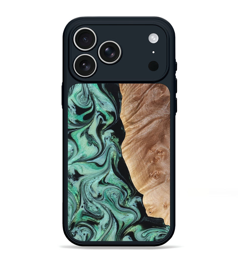 iPhone 17 Pro Max Wood Phone Case - Libby (Green, 824592)