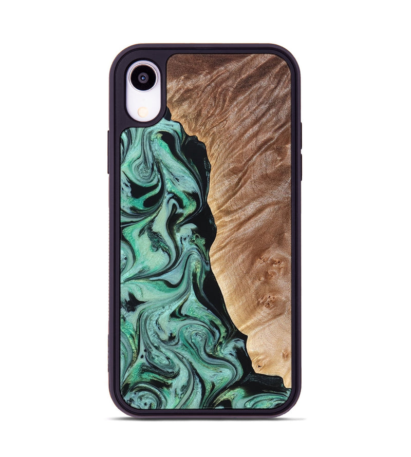 iPhone Xr Wood Phone Case - Libby (Green, 824592)