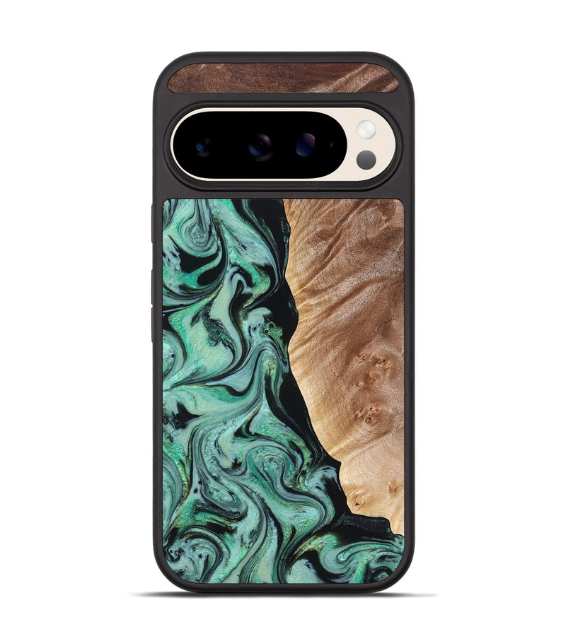 Pixel 10 Wood Phone Case - Libby (Green, 824592)