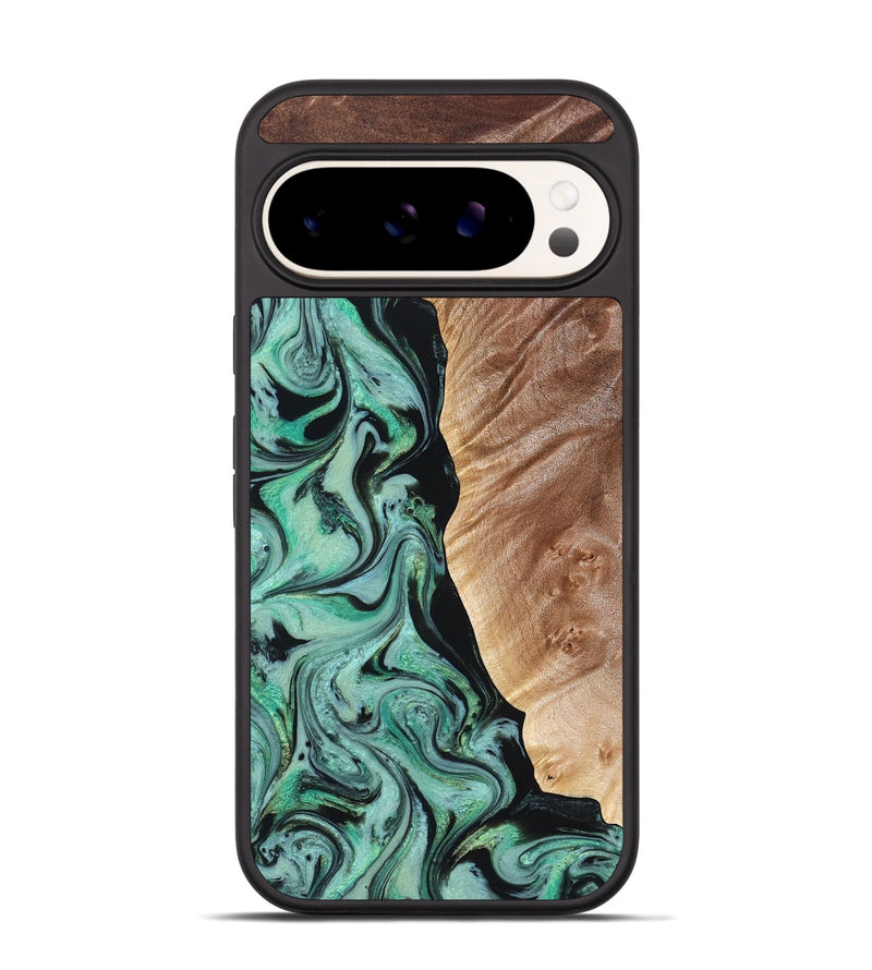 Pixel 9 Wood Phone Case - Libby (Green, 824592)