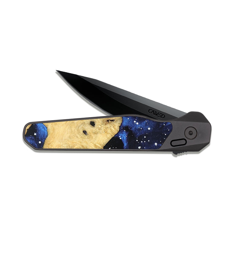 EDC Dark Slate Wood Pocket Knife - Ermias (Cosmos, 824602)