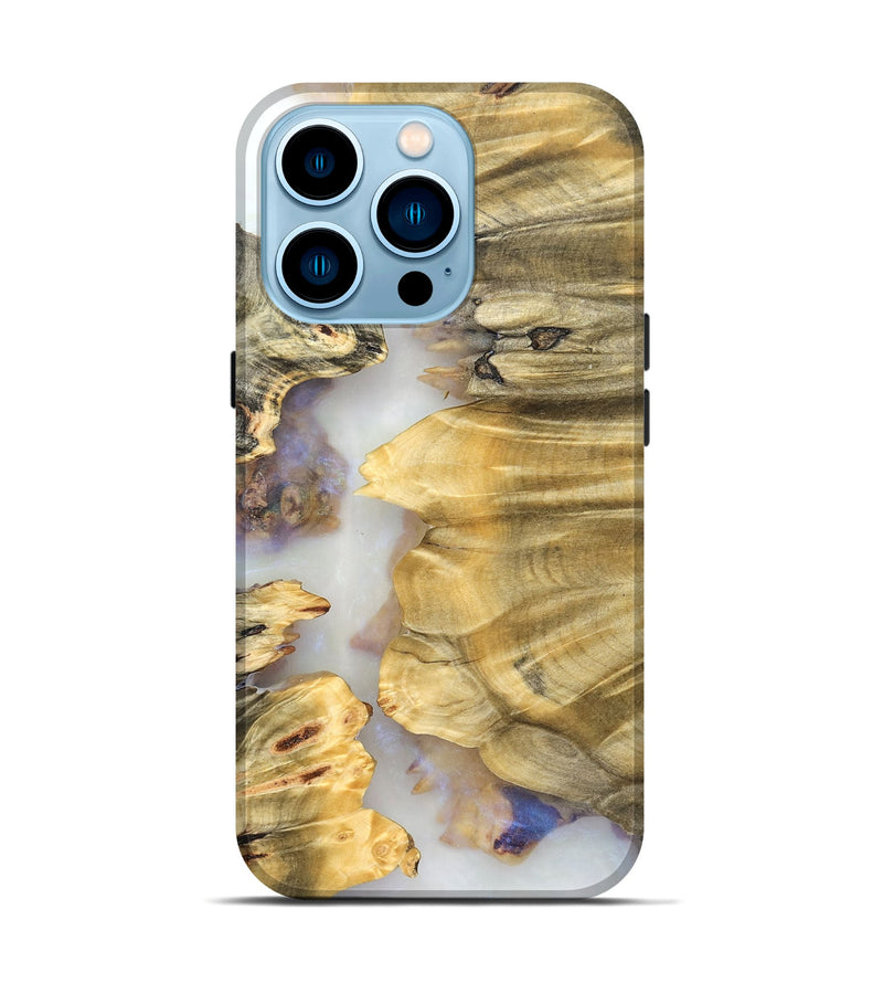 iPhone 14 Pro Wood Live Edge Phone Case - Marley (Clear, 824624)