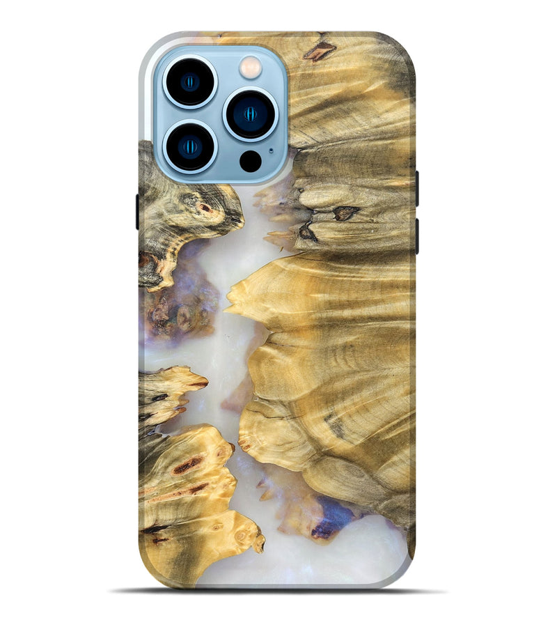 iPhone 14 Pro Max Wood Live Edge Phone Case - Marley (Clear, 824624)