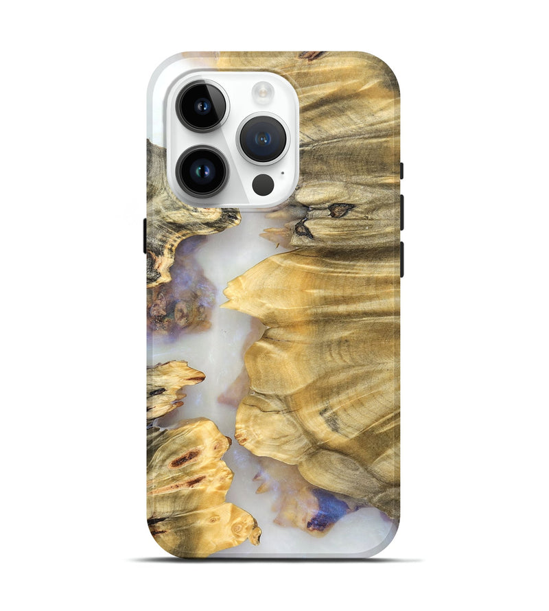 iPhone 15 Pro Wood Live Edge Phone Case - Marley (Clear, 824624)