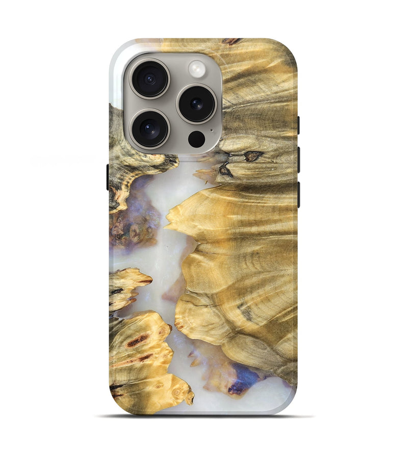 iPhone 16 Pro Wood Live Edge Phone Case - Marley (Clear, 824624)