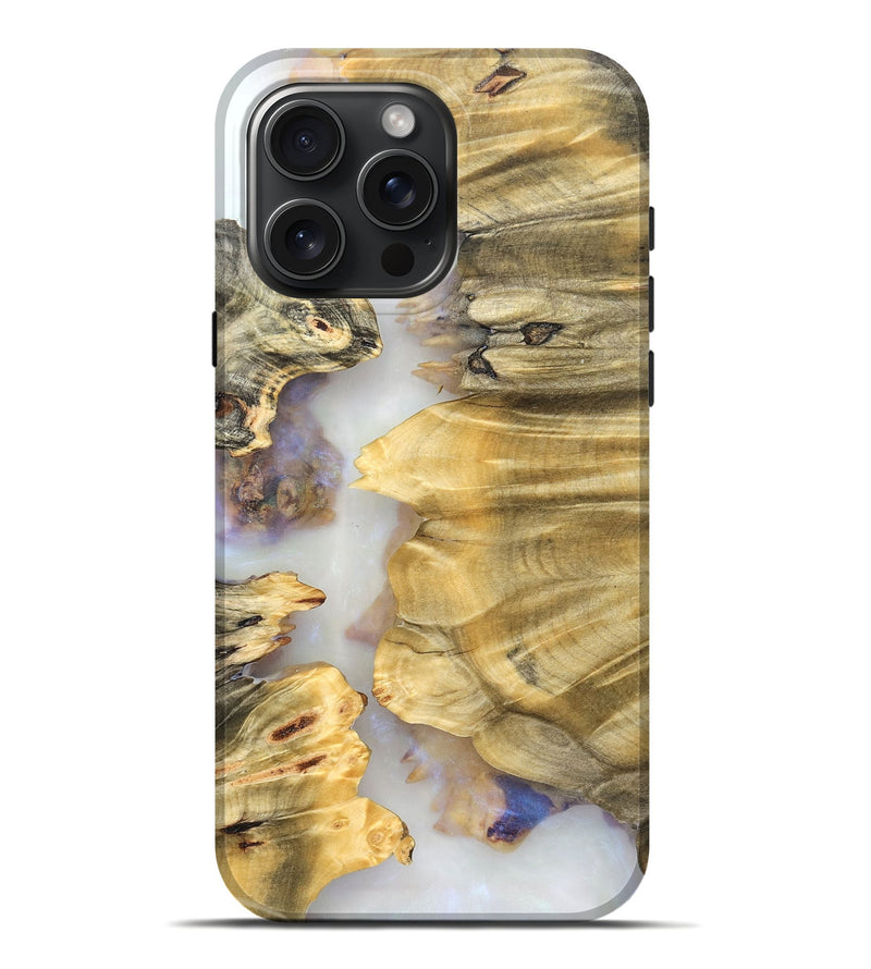 iPhone 16 Pro Max Wood Live Edge Phone Case - Marley (Clear, 824624)