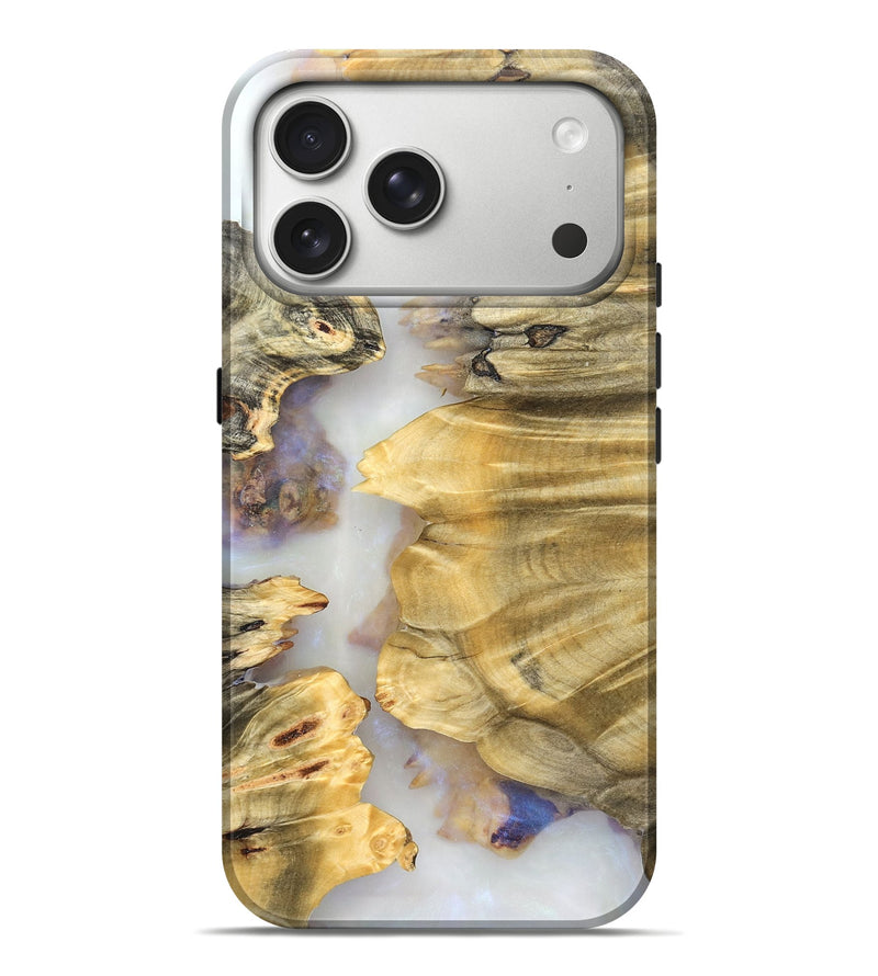 iPhone 17 Pro Max Wood Live Edge Phone Case - Marley (Clear, 824624)