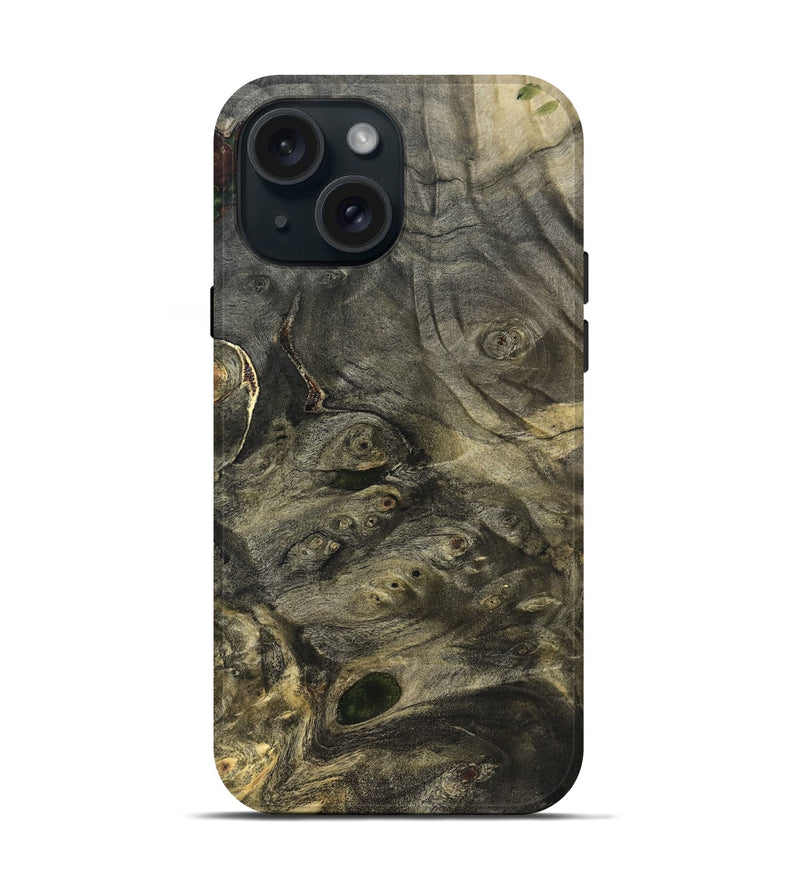 iPhone 15 Wood Live Edge Phone Case - Emeline (Solid Wood, 824627)