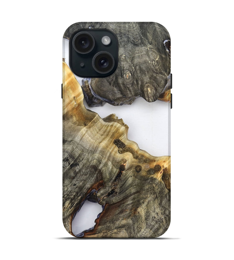 iPhone 15 Wood Live Edge Phone Case - Camren (Clear, 824632)