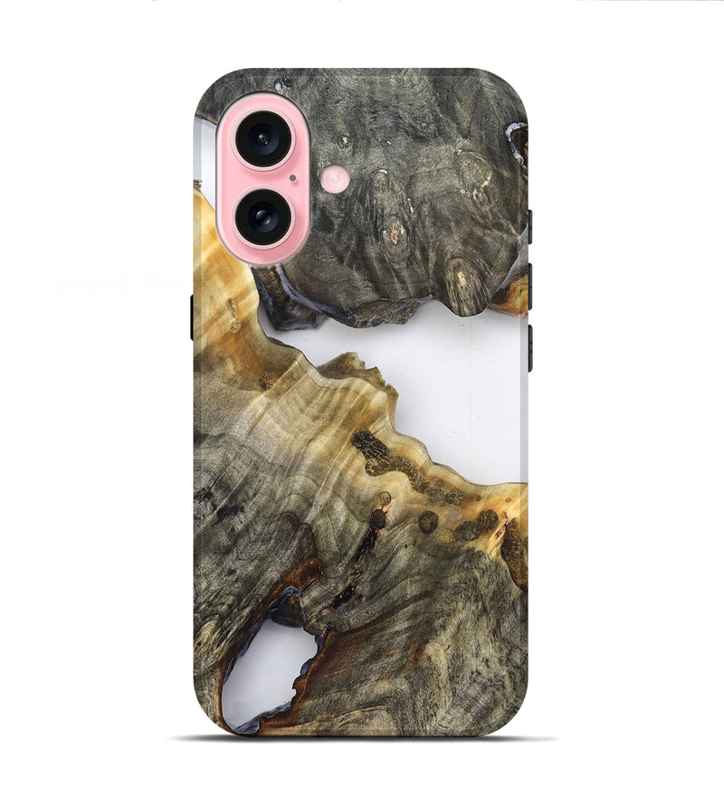 iPhone 16 Wood Live Edge Phone Case - Camren (Clear, 824632)