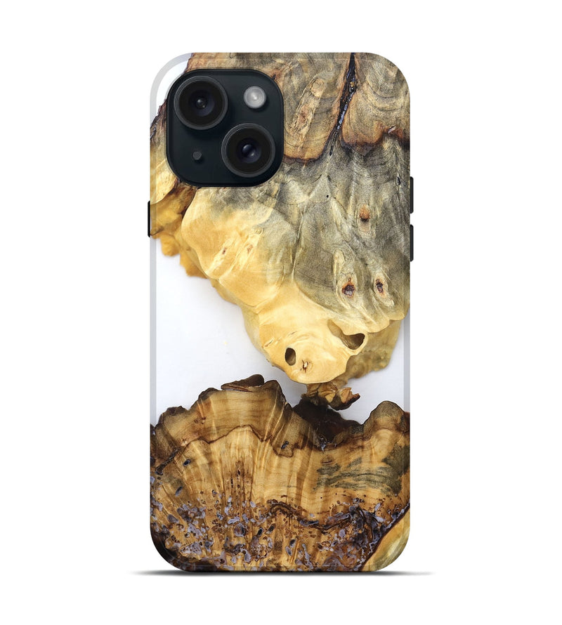 iPhone 15 Wood Live Edge Phone Case - Luz (Clear, 824634)