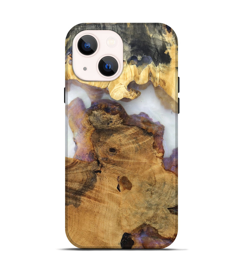 iPhone 14 Wood Live Edge Phone Case - Anitra (Clear, 824635)