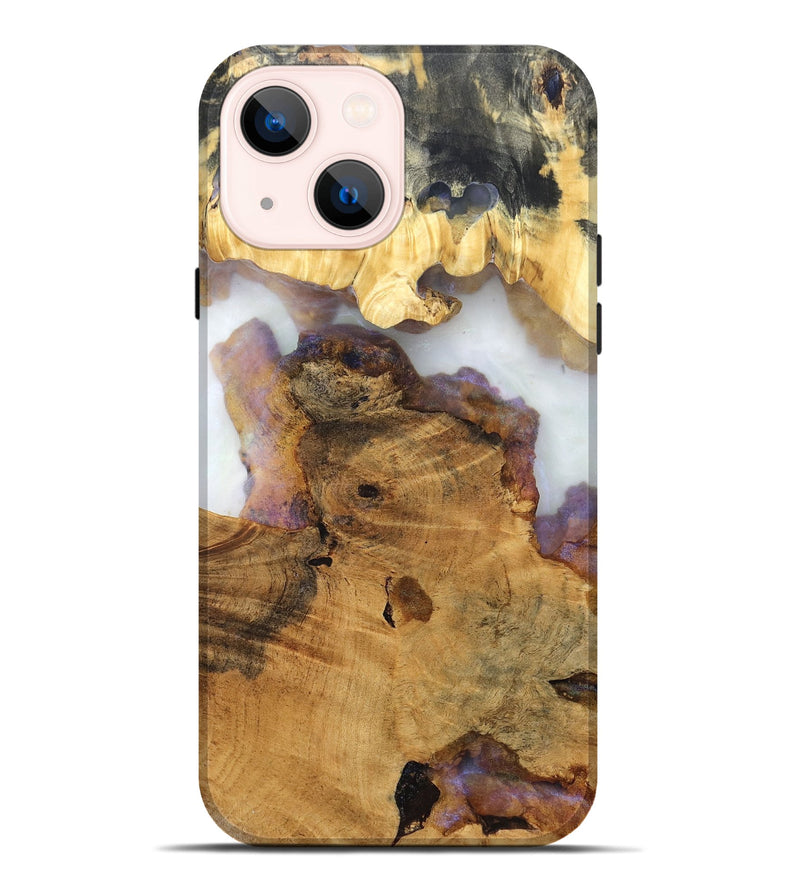 iPhone 14 Plus Wood Live Edge Phone Case - Anitra (Clear, 824635)