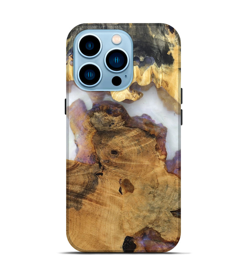 iPhone 14 Pro Wood Live Edge Phone Case - Anitra (Clear, 824635)