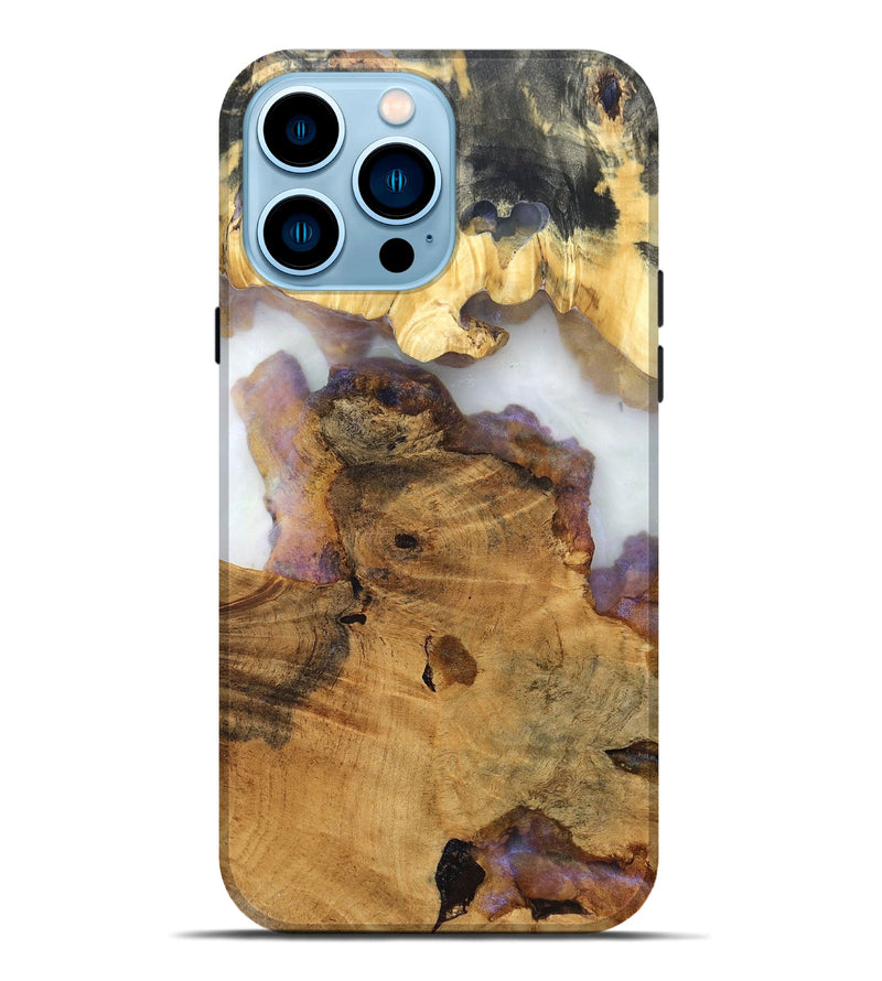 iPhone 14 Pro Max Wood Live Edge Phone Case - Anitra (Clear, 824635)