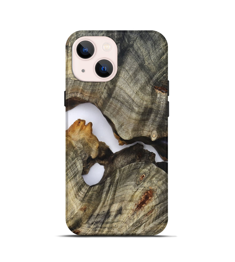 iPhone 13 mini Wood Live Edge Phone Case - Nevaeh (Clear, 824639)
