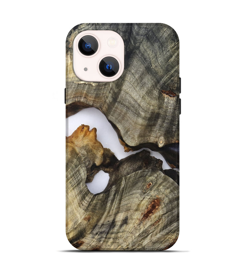iPhone 14 Wood Live Edge Phone Case - Nevaeh (Clear, 824639)