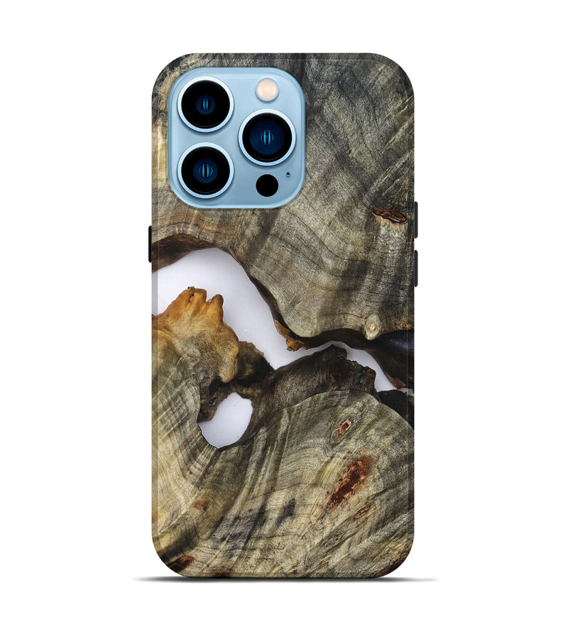 iPhone 14 Pro Wood Live Edge Phone Case - Nevaeh (Clear, 824639)