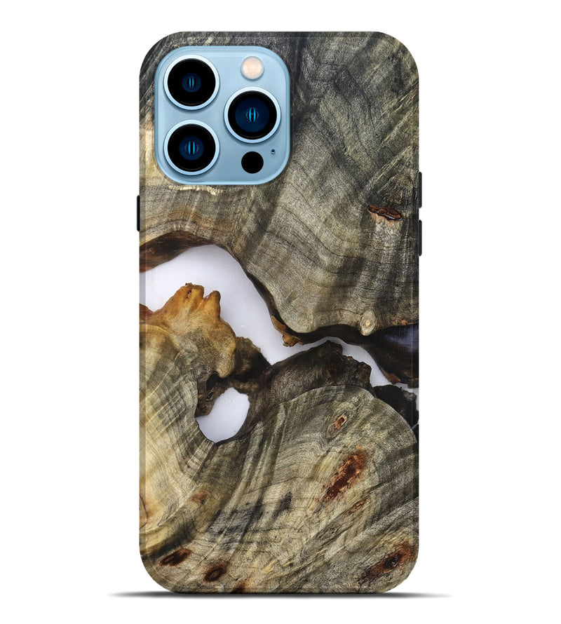 iPhone 14 Pro Max Wood Live Edge Phone Case - Nevaeh (Clear, 824639)