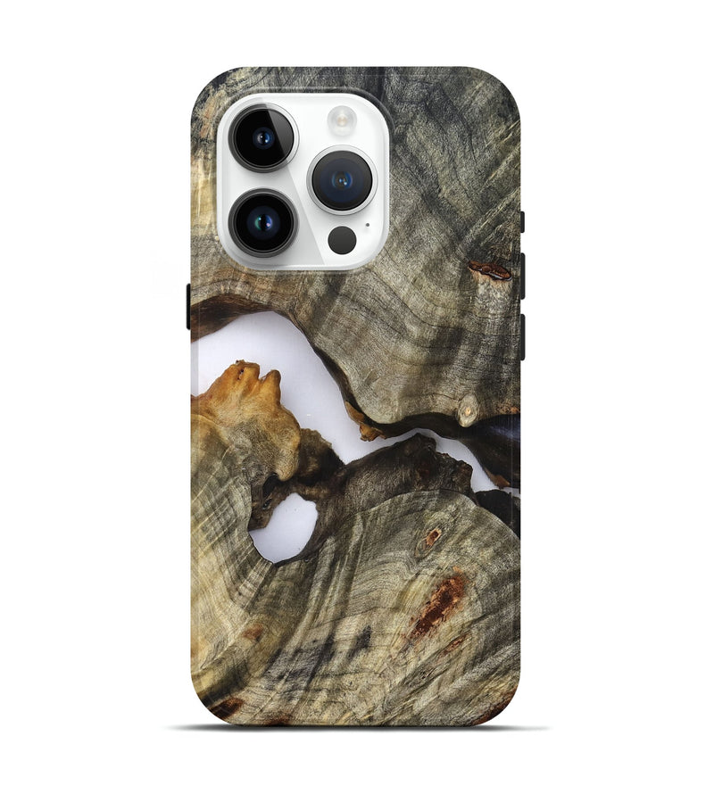 iPhone 15 Pro Wood Live Edge Phone Case - Nevaeh (Clear, 824639)