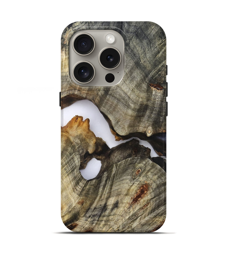 iPhone 16 Pro Wood Live Edge Phone Case - Nevaeh (Clear, 824639)
