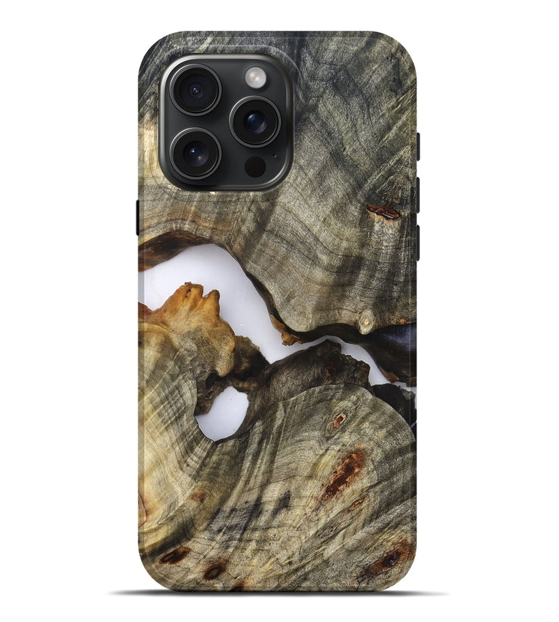iPhone 16 Pro Max Wood Live Edge Phone Case - Nevaeh (Clear, 824639)