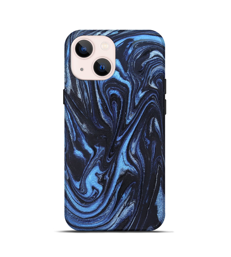 iPhone 13 mini ResinArt Live Edge Phone Case - Jeanine (Blue, 824640)