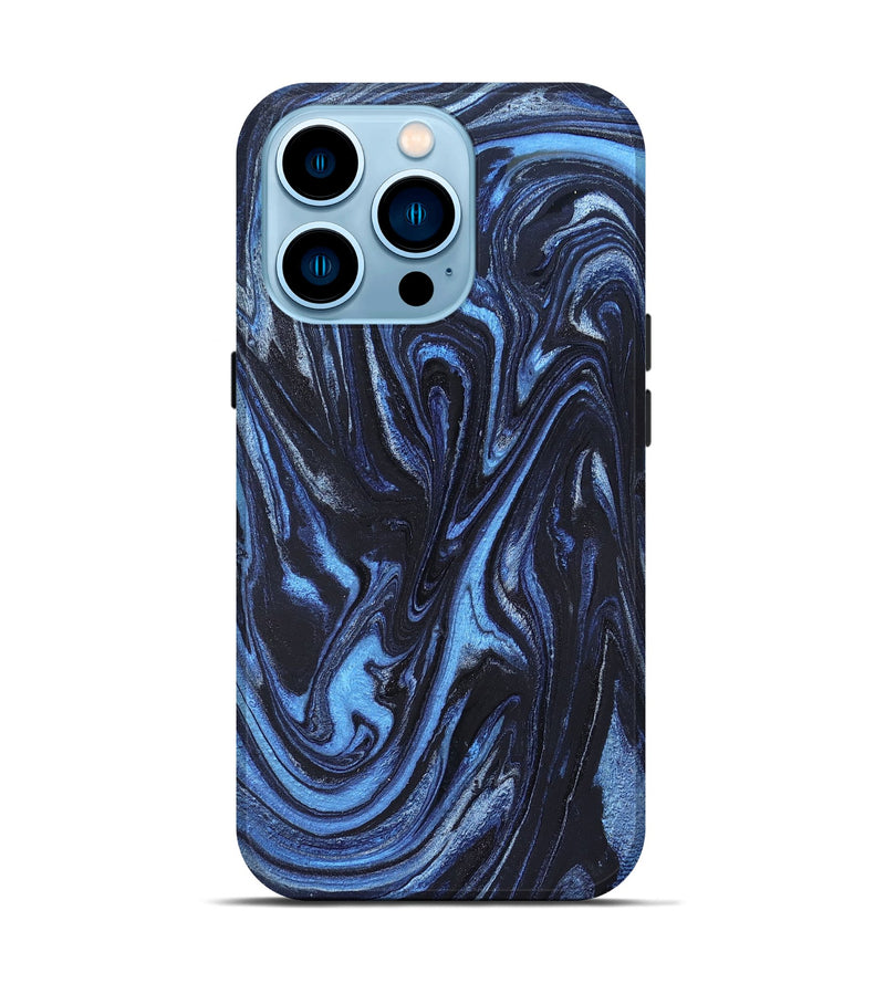 iPhone 14 Pro ResinArt Live Edge Phone Case - Jeanine (Blue, 824640)