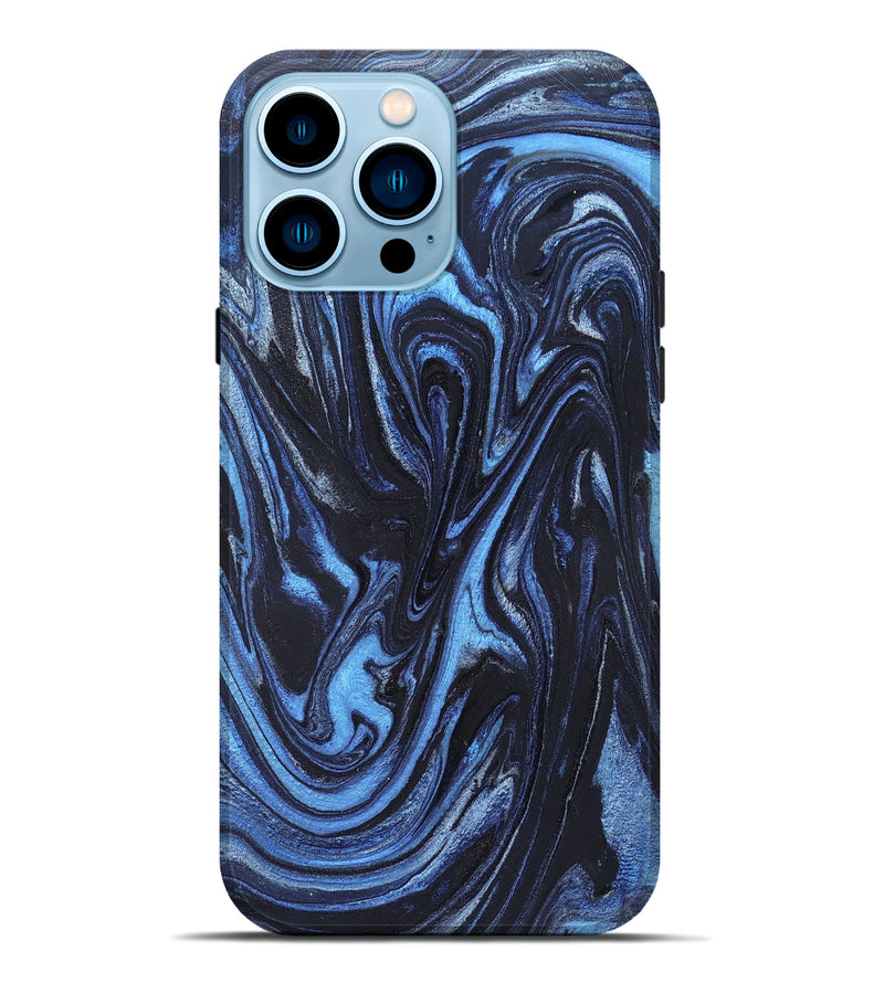 iPhone 14 Pro Max ResinArt Live Edge Phone Case - Jeanine (Blue, 824640)