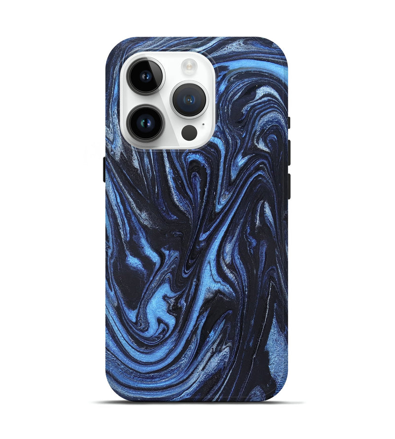 iPhone 15 Pro ResinArt Live Edge Phone Case - Jeanine (Blue, 824640)