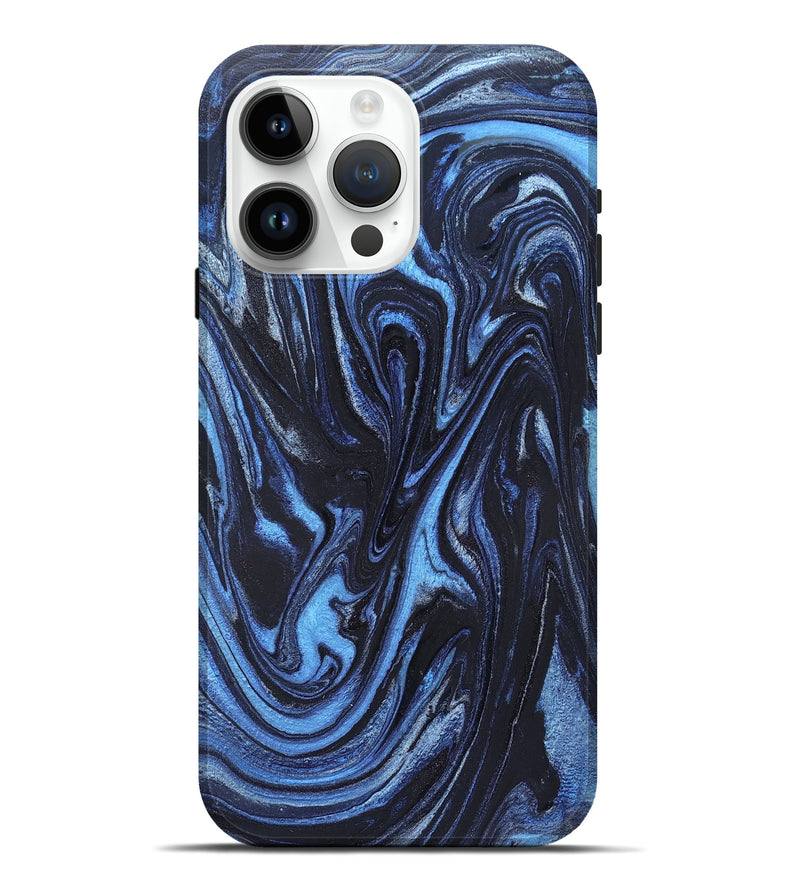 iPhone 15 Pro Max ResinArt Live Edge Phone Case - Jeanine (Blue, 824640)