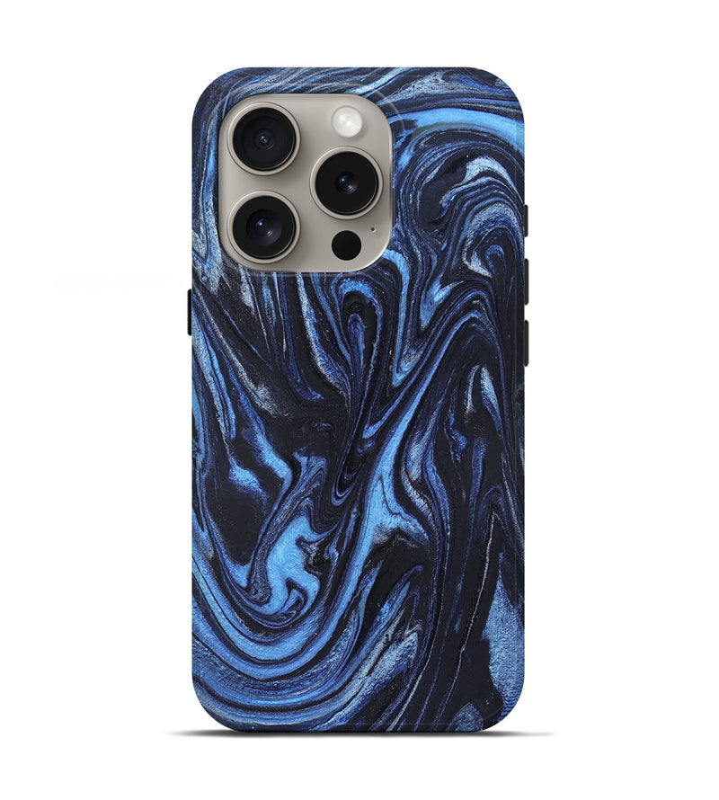 iPhone 16 Pro ResinArt Live Edge Phone Case - Jeanine (Blue, 824640)
