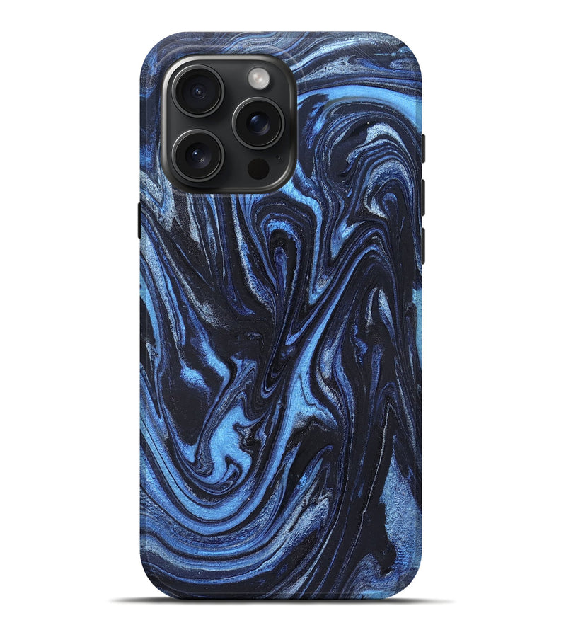 iPhone 16 Pro Max ResinArt Live Edge Phone Case - Jeanine (Blue, 824640)