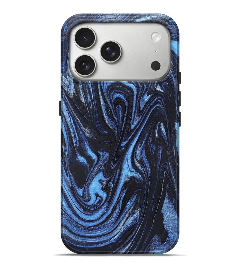 iPhone 17 Pro Max ResinArt Live Edge Phone Case - Jeanine (Blue, 824640)