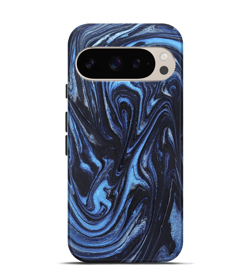 Pixel 9 ResinArt Live Edge Phone Case - Jeanine (Blue, 824640)