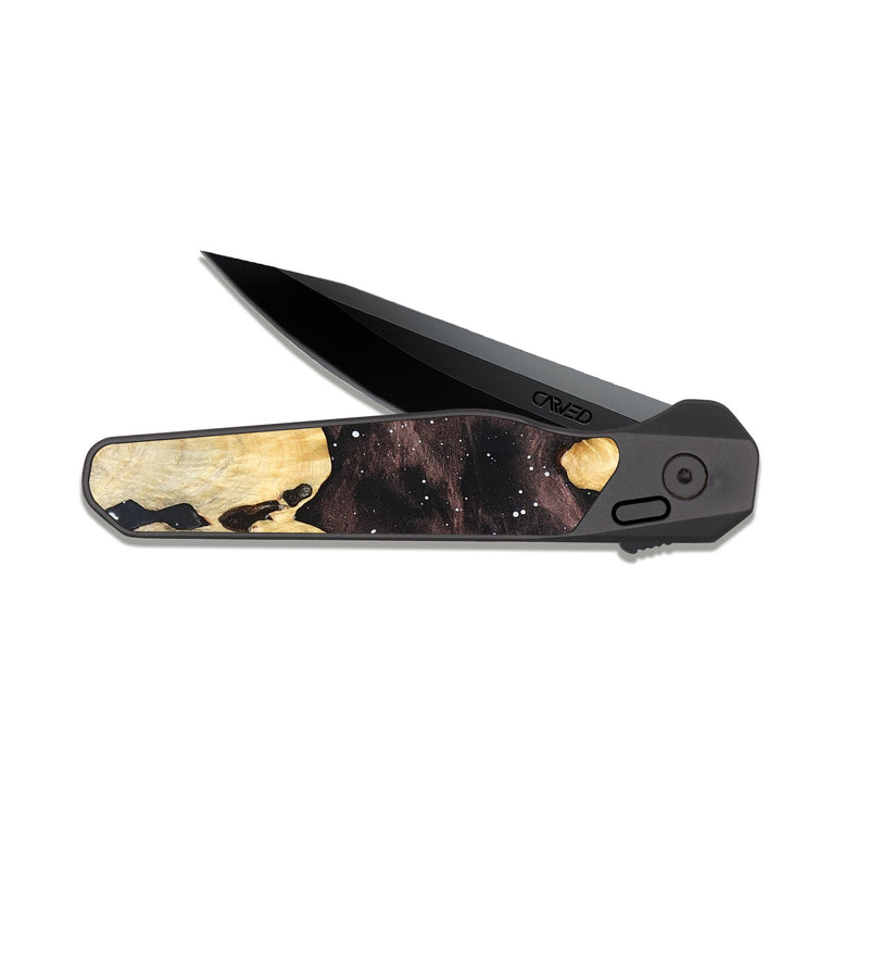 EDC Dark Slate Wood Pocket Knife - Brylee (Cosmos, 824644)
