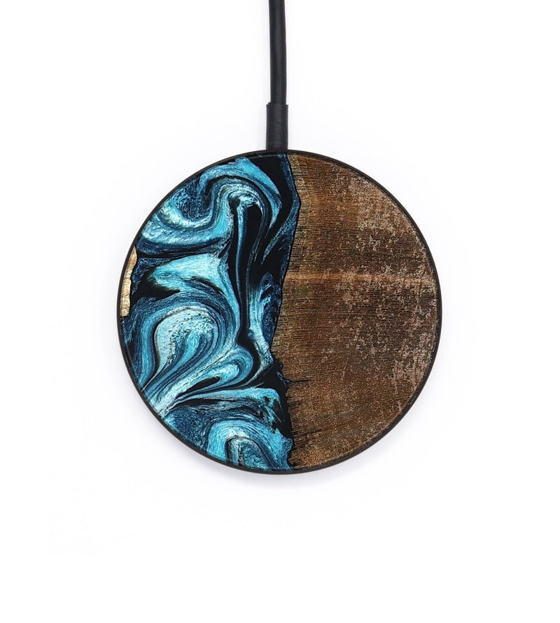 Circle Wood Wireless Charger - Adeline (Blue, 824663)