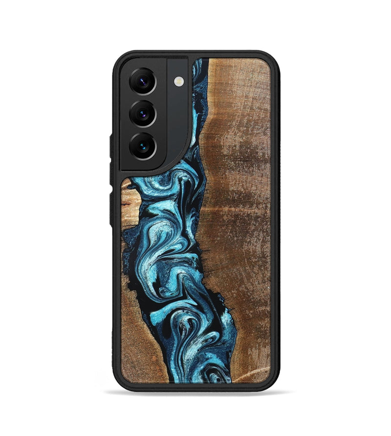 Galaxy S22 Wood Phone Case - Adeline (Blue, 824663)