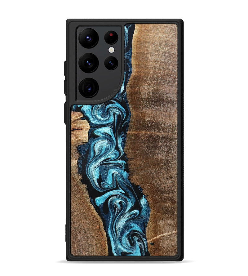 Galaxy S22 Ultra Wood Phone Case - Adeline (Blue, 824663)