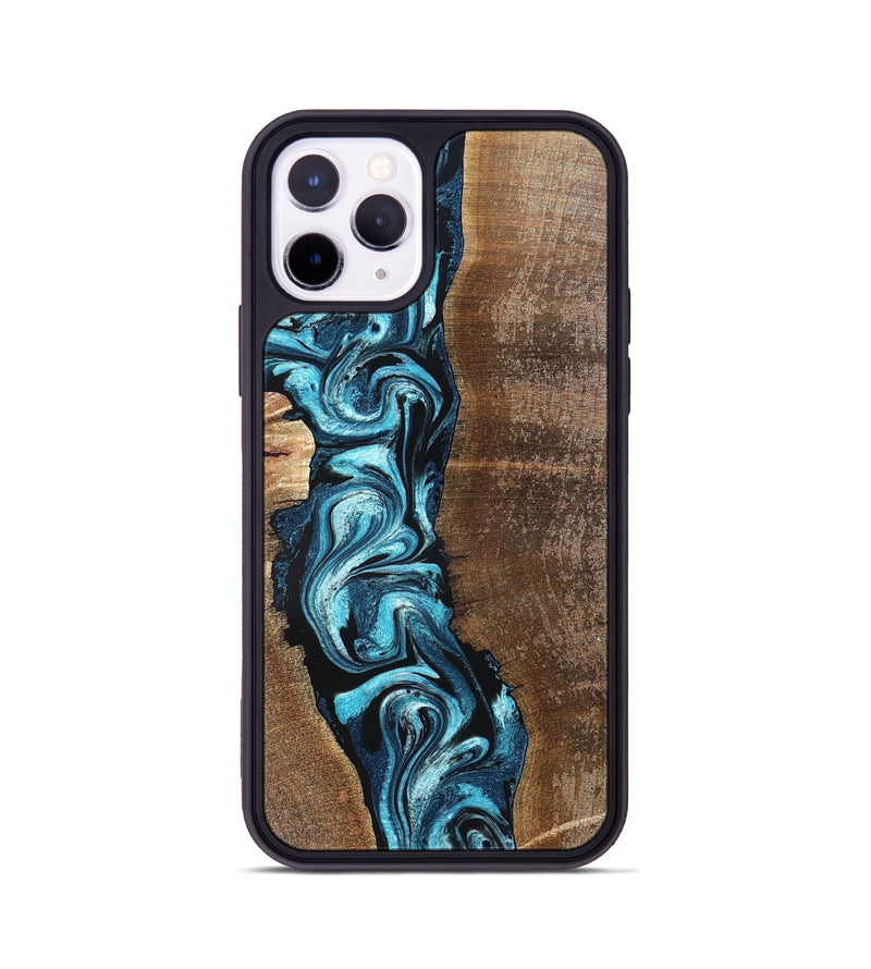 iPhone 11 Pro Wood Phone Case - Adeline (Blue, 824663)