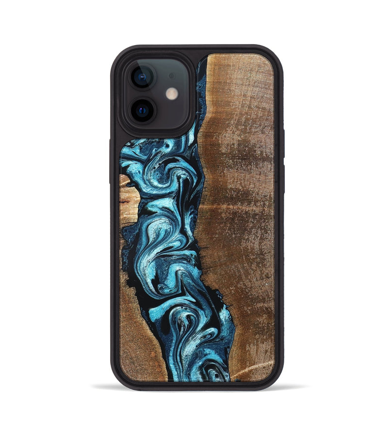iPhone 12 Wood Phone Case - Adeline (Blue, 824663)