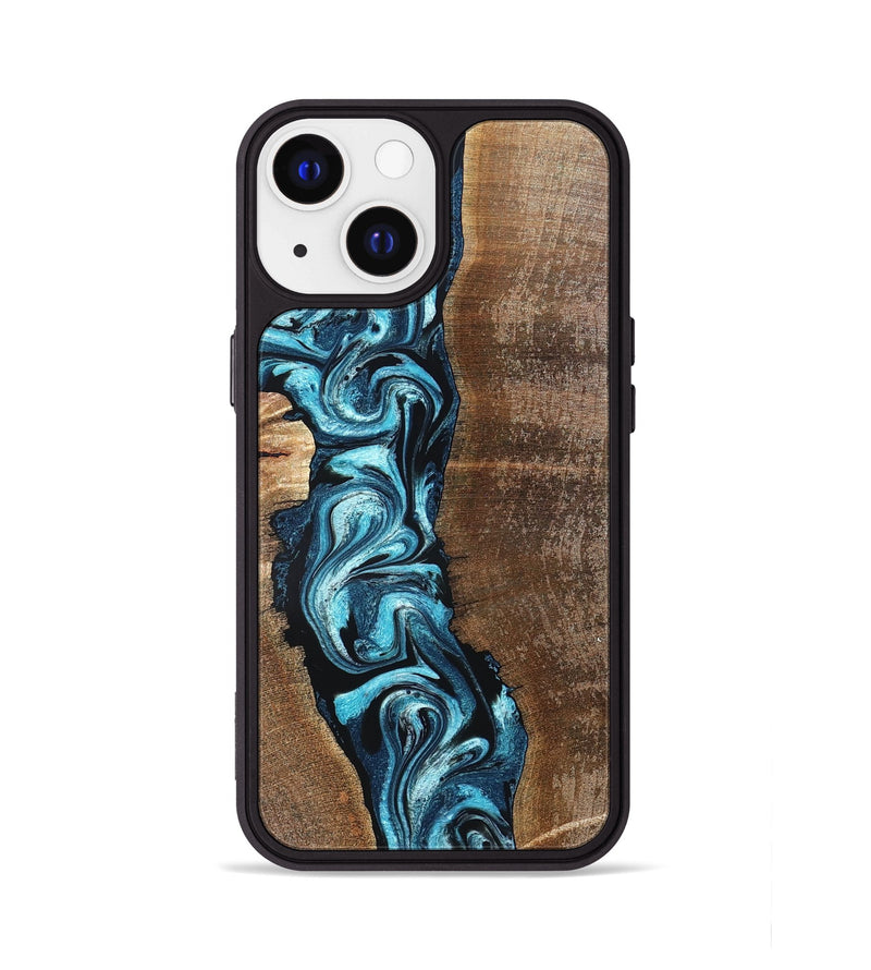 iPhone 13 Wood Phone Case - Adeline (Blue, 824663)