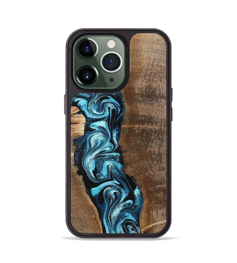 iPhone 13 Pro Wood Phone Case - Adeline (Blue, 824663)