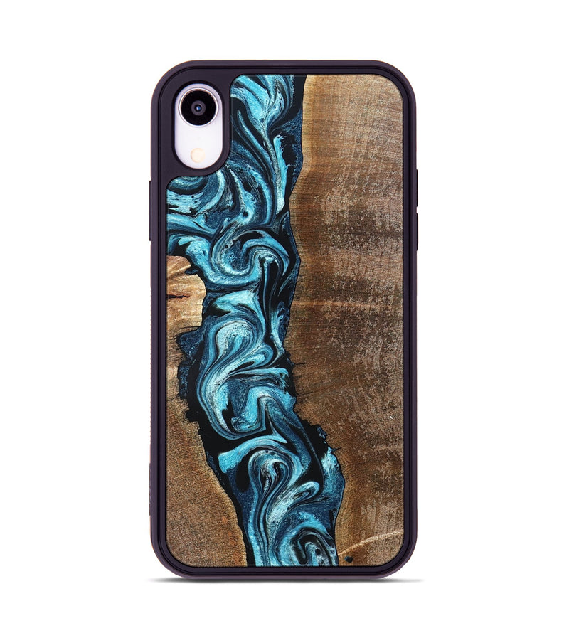 iPhone Xr Wood Phone Case - Adeline (Blue, 824663)